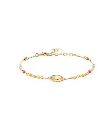 Pulsera Agatha Paris Sunset Baño Oro y Esmalte Naranja - 2480329-256-TU