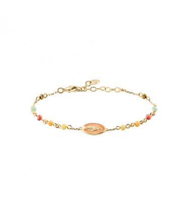 Pulsera Agatha Paris Sunset Baño Oro y Esmalte Naranja - 2480329-256-TU