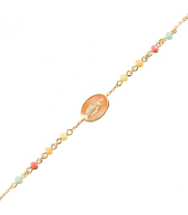 Pulsera Agatha Paris Sunset Baño Oro y Esmalte Naranja - 2480329-256-TU